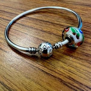 NEW & A beautiful silver Pandora bracelet with a gorgeous charm